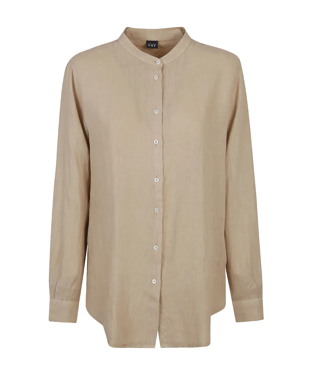 Fay Long-Sleeved Button-Up Shirt