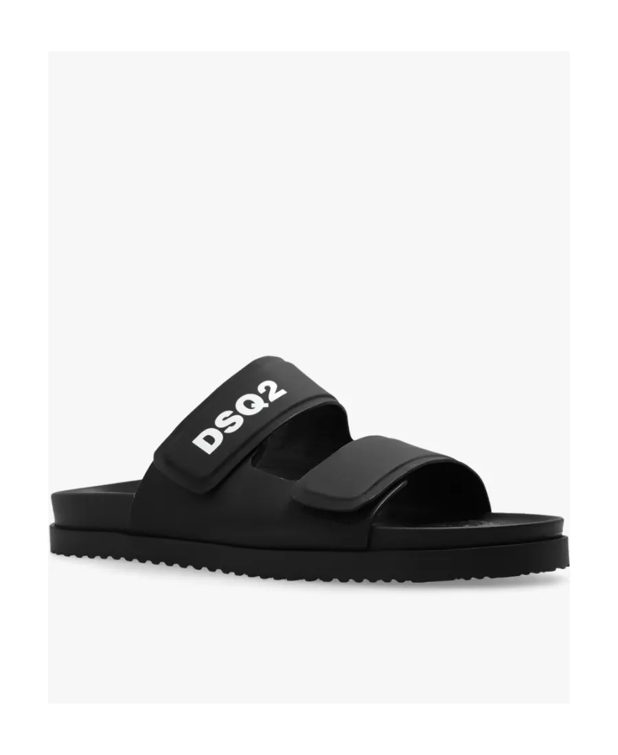 Dsquared2 Logo Printed Open Toe Sandals