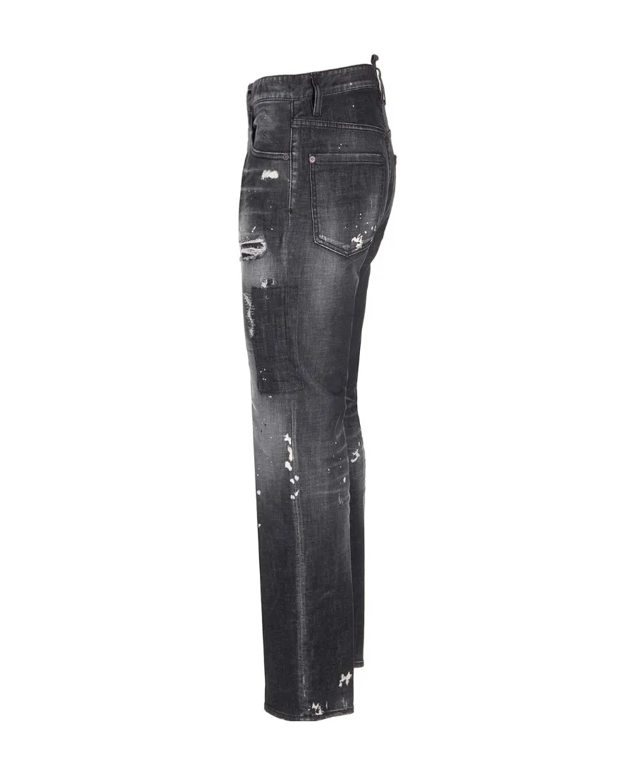 Dsquared2 Straight Leg Distressed Jeans