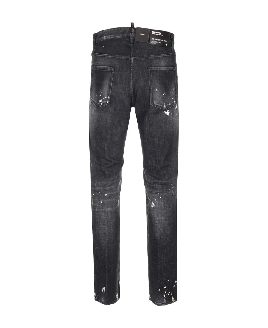 Dsquared2 Straight Leg Distressed Jeans