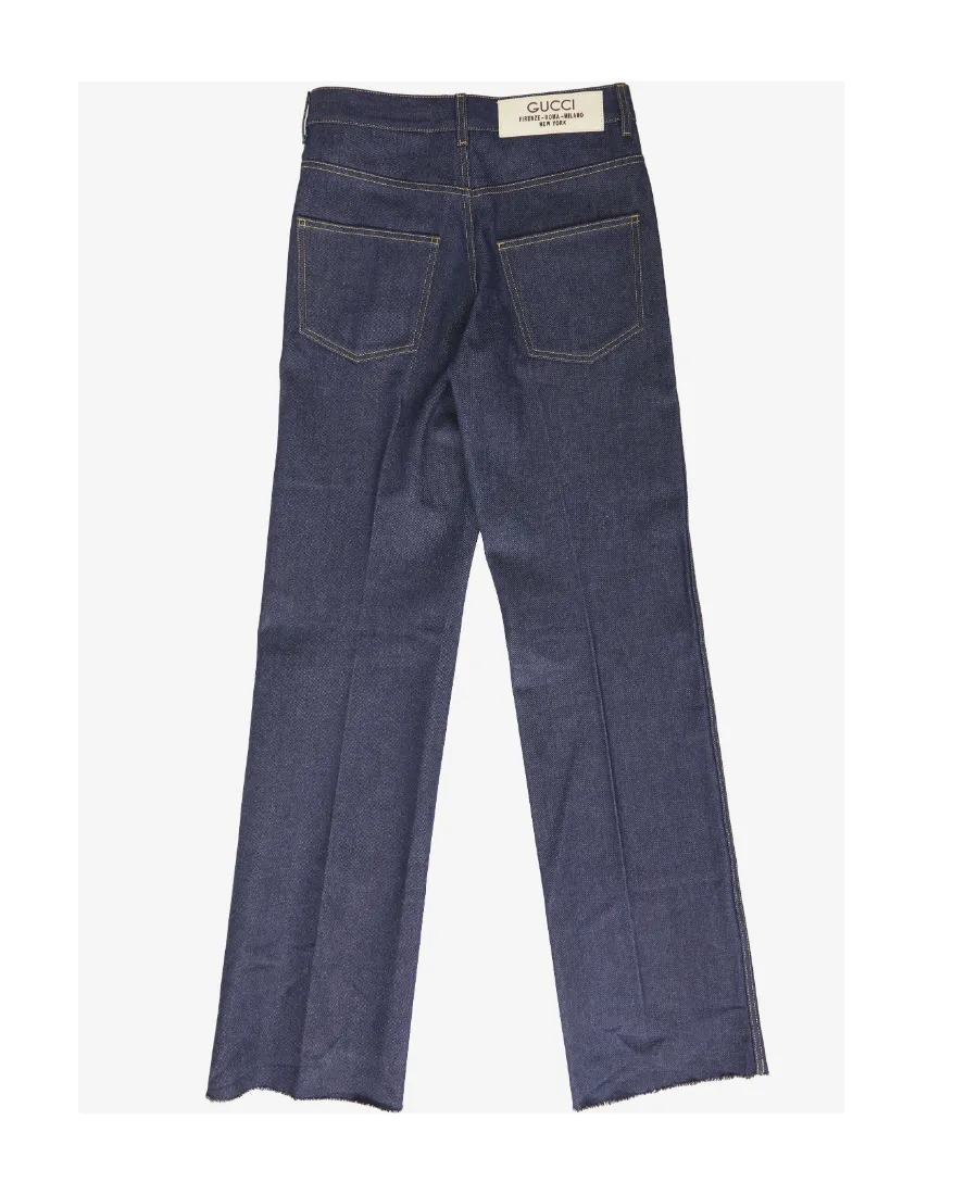 Gucci Logo Patch Straight-Leg Jeans
