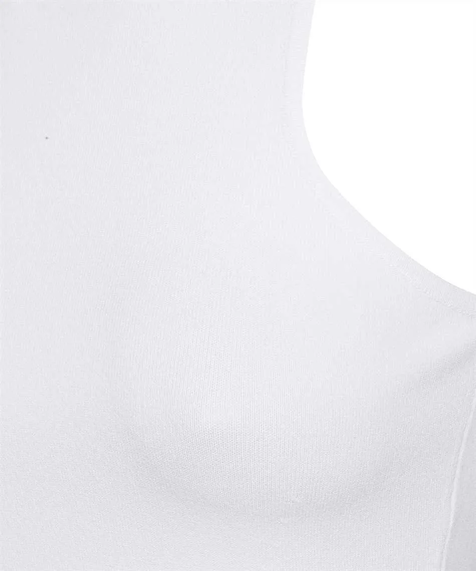 Ribbed-Trim Tank Top