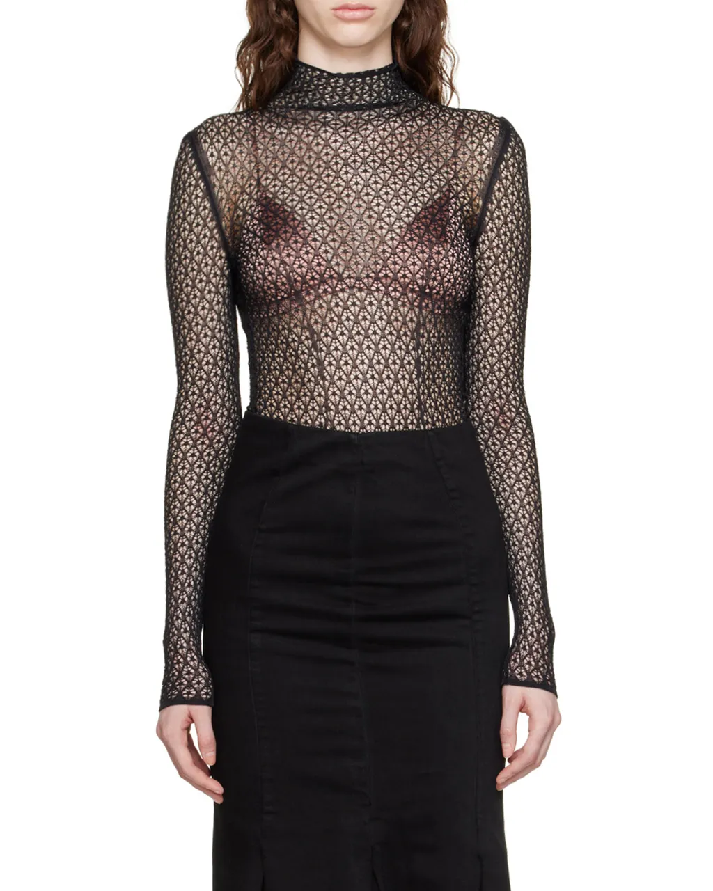 High-Necked Long-Sleeved Jumpsuit