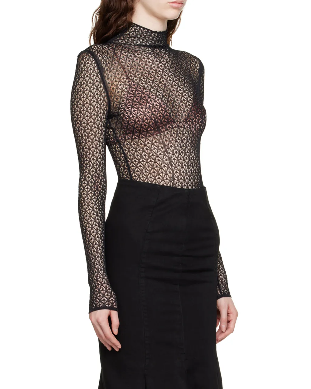 High-Necked Long-Sleeved Jumpsuit
