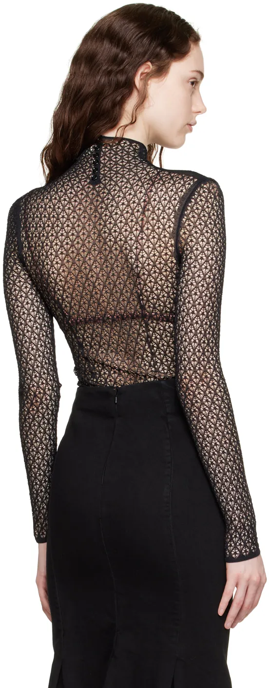 High-Necked Long-Sleeved Jumpsuit