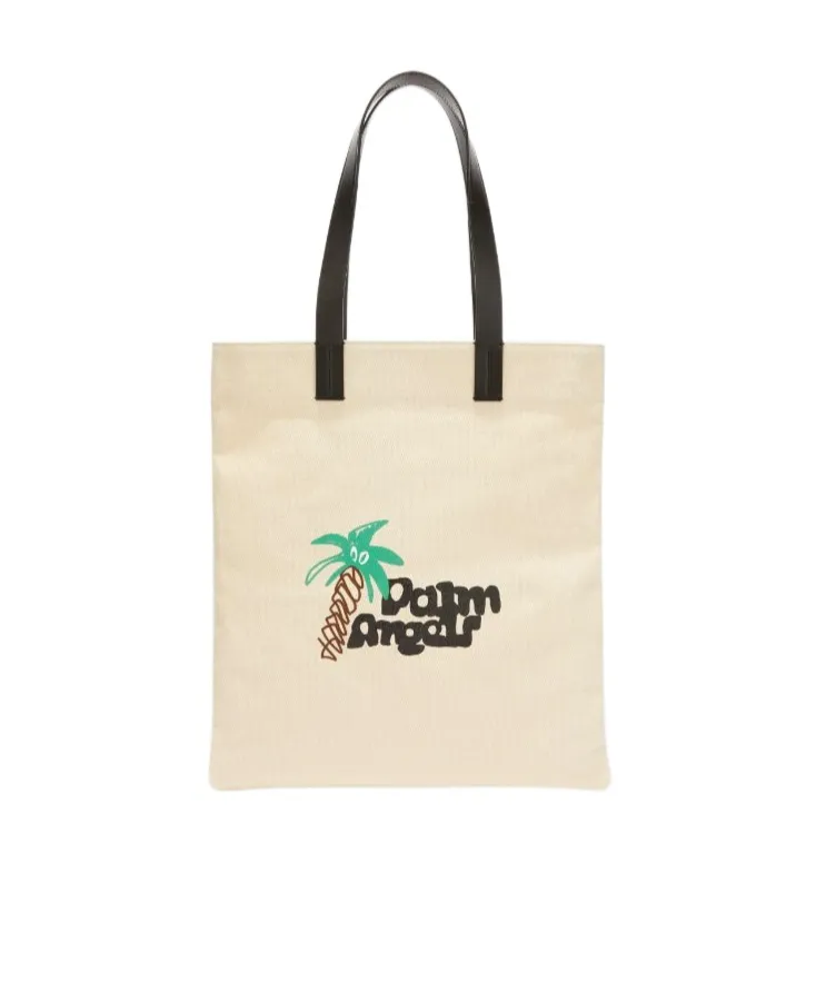 Palm Angels Logo Printed Open Top Tote Bag