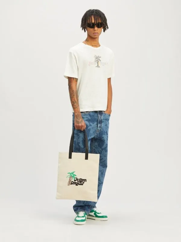 Palm Angels Logo Printed Open Top Tote Bag