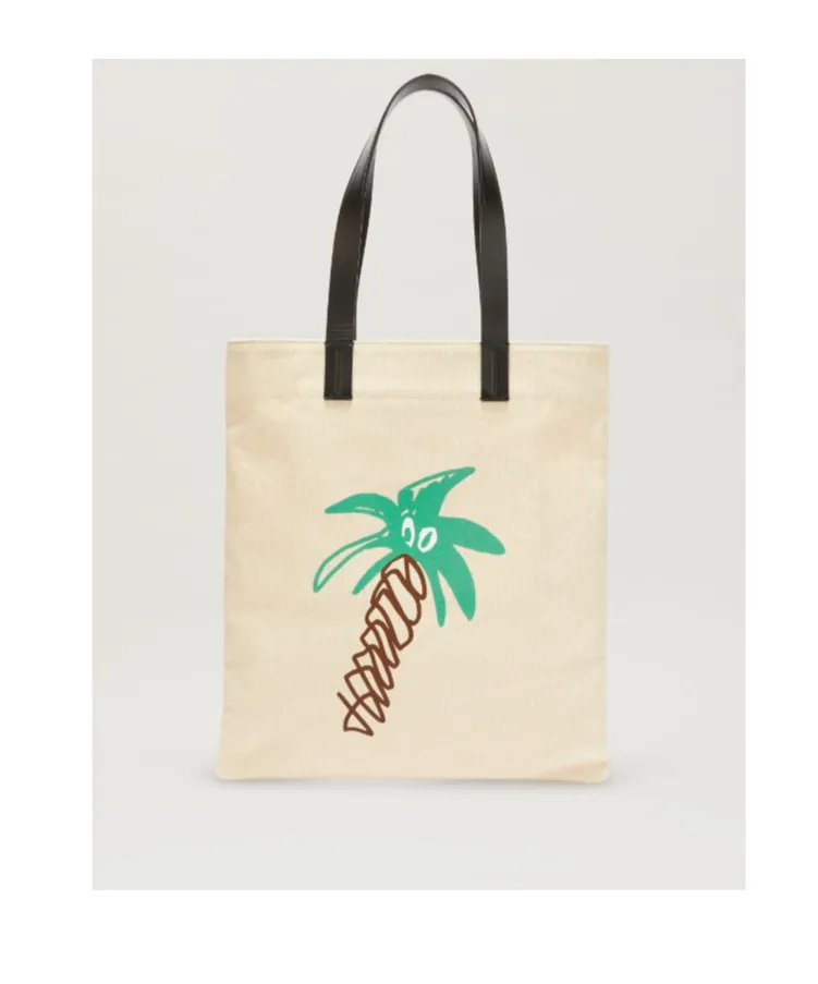 Palm Angels Logo Printed Open Top Tote Bag