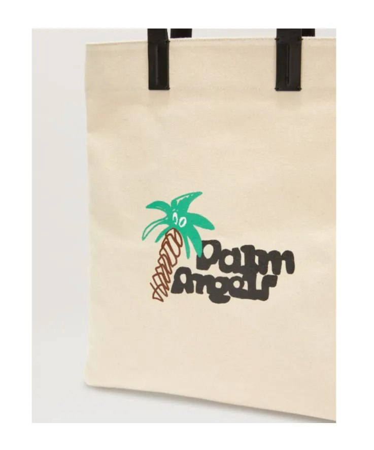 Palm Angels Logo Printed Open Top Tote Bag