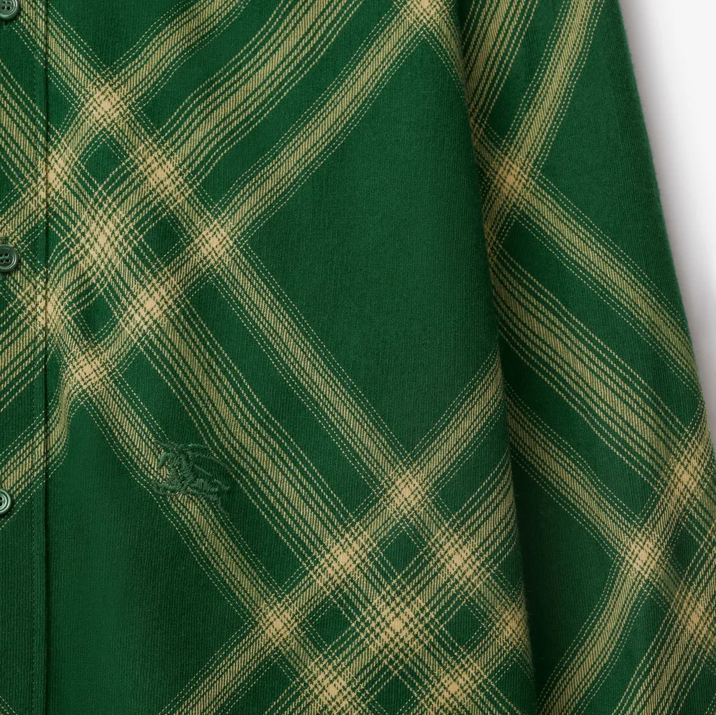 Check-Pattern Wool Shirt