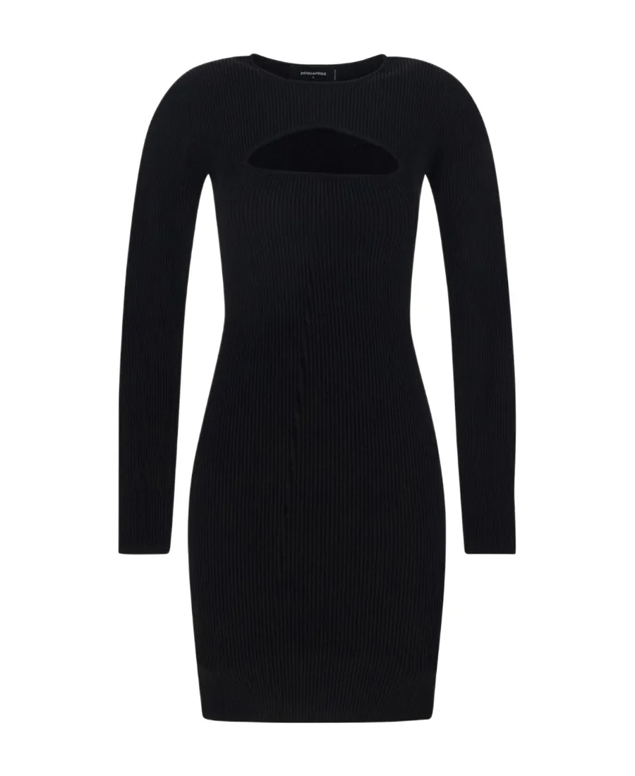 Dsquared2 Cut-Out Detailed Ribbed Dress