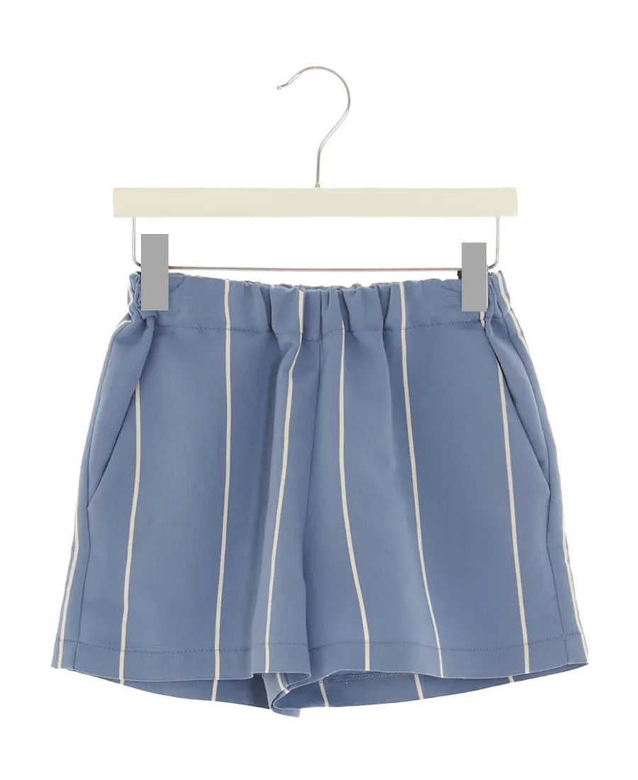 Douuod Kids Mid-Rise Striped Straight-Leg Shorts