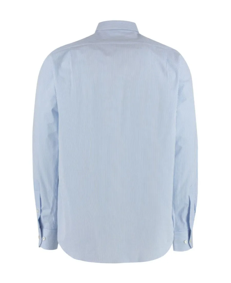 Stripe-Pattern Cotton Shirt