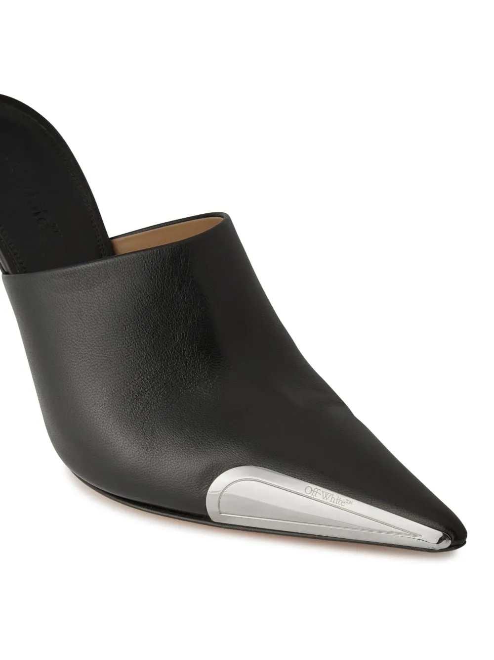 Off-White Pointed Toe Slip-On Mules