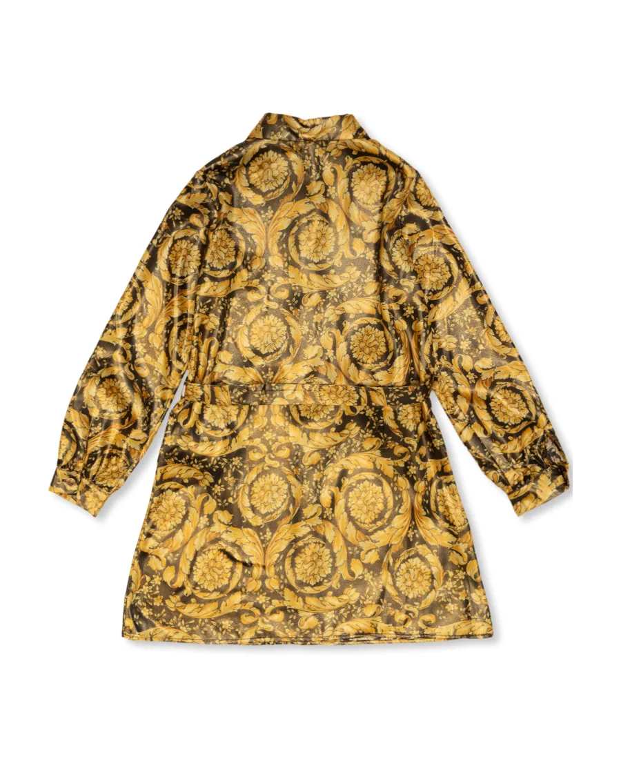 Versace Kids Barocco-Printed Straight Hem Shirt Dress
