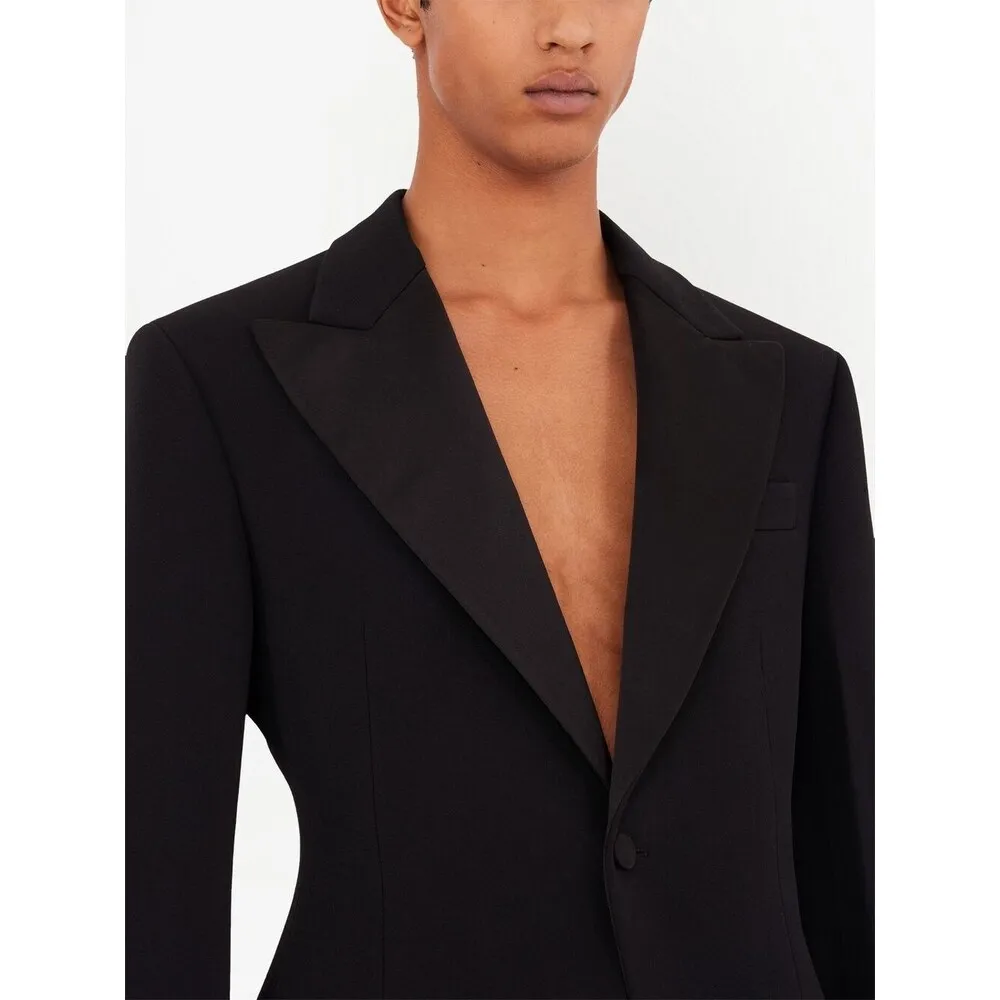 Salvatore Ferragamo Single-Breasted Tuxedo Tailored Blazer