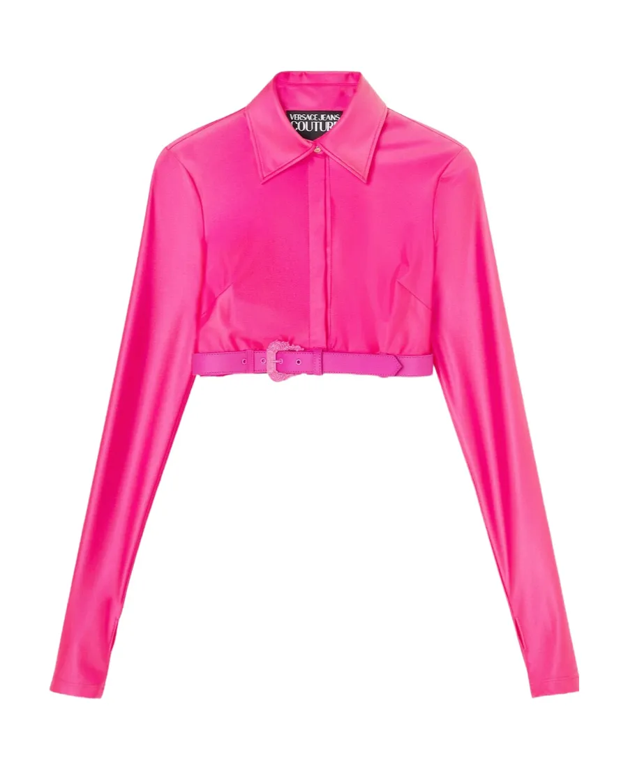 Baroque Buckle Crop Shirt
