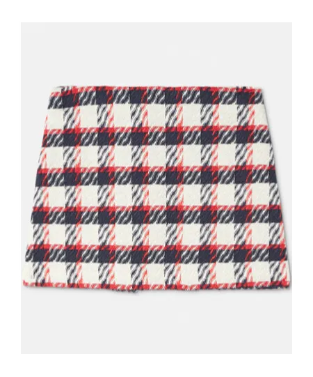 Versace Kids Checked Tweed Skirt