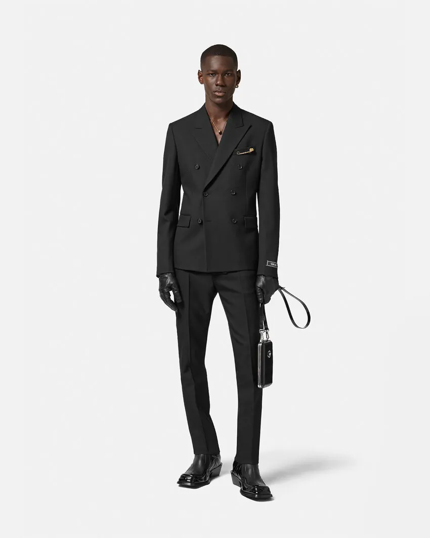 Versace Double-Breasted Tailored Blazer