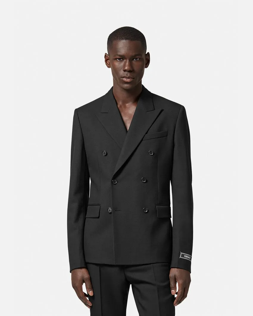 Versace Double-Breasted Tailored Blazer
