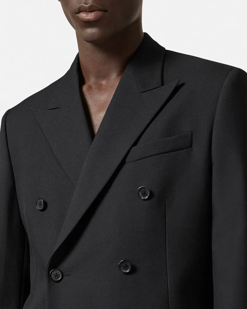 Versace Double-Breasted Tailored Blazer