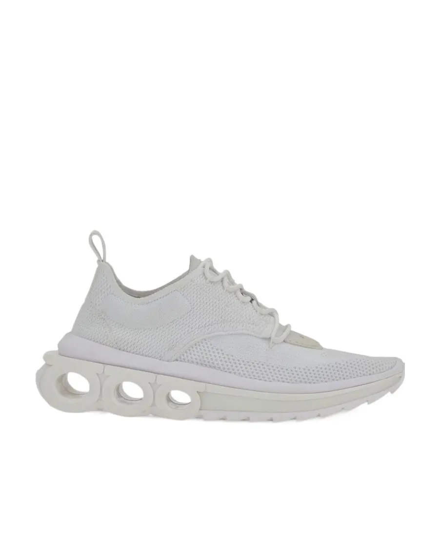 Salvatore Ferragamo Gancini Plaque Lace-Up Sneakers