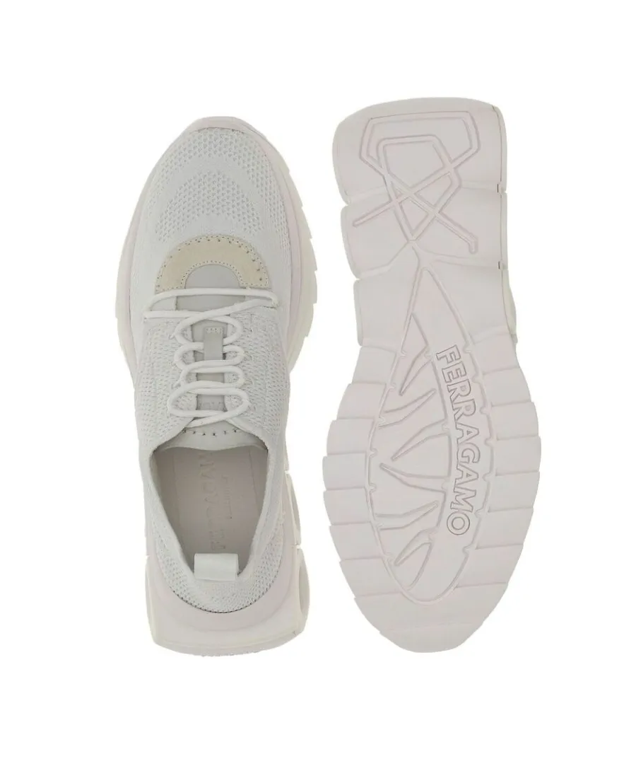 Salvatore Ferragamo Gancini Plaque Lace-Up Sneakers