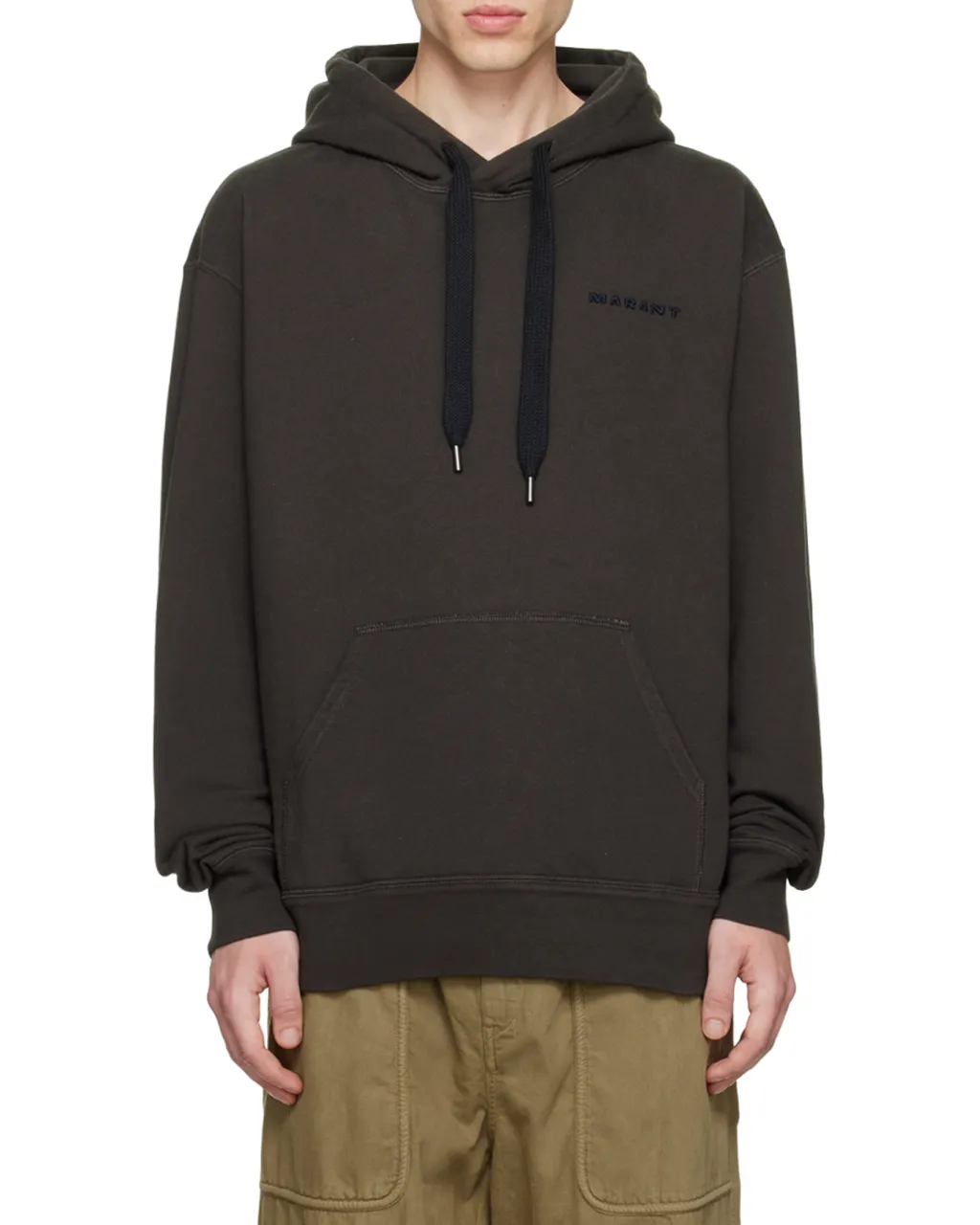 Isabel Marant Logo-Embroidered Drawstring Hoodie