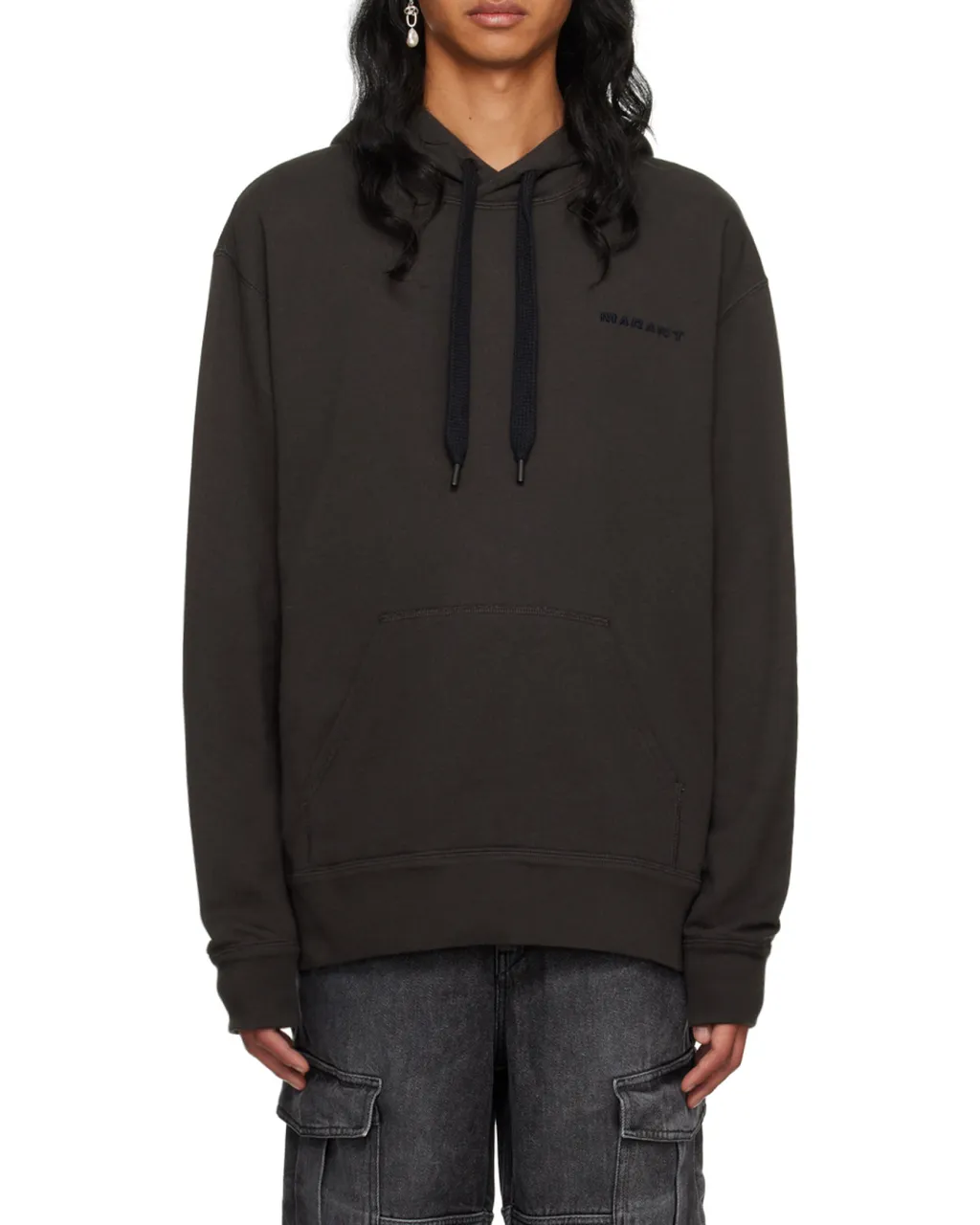 Isabel Marant Logo-Embroidered Drawstring Hoodie