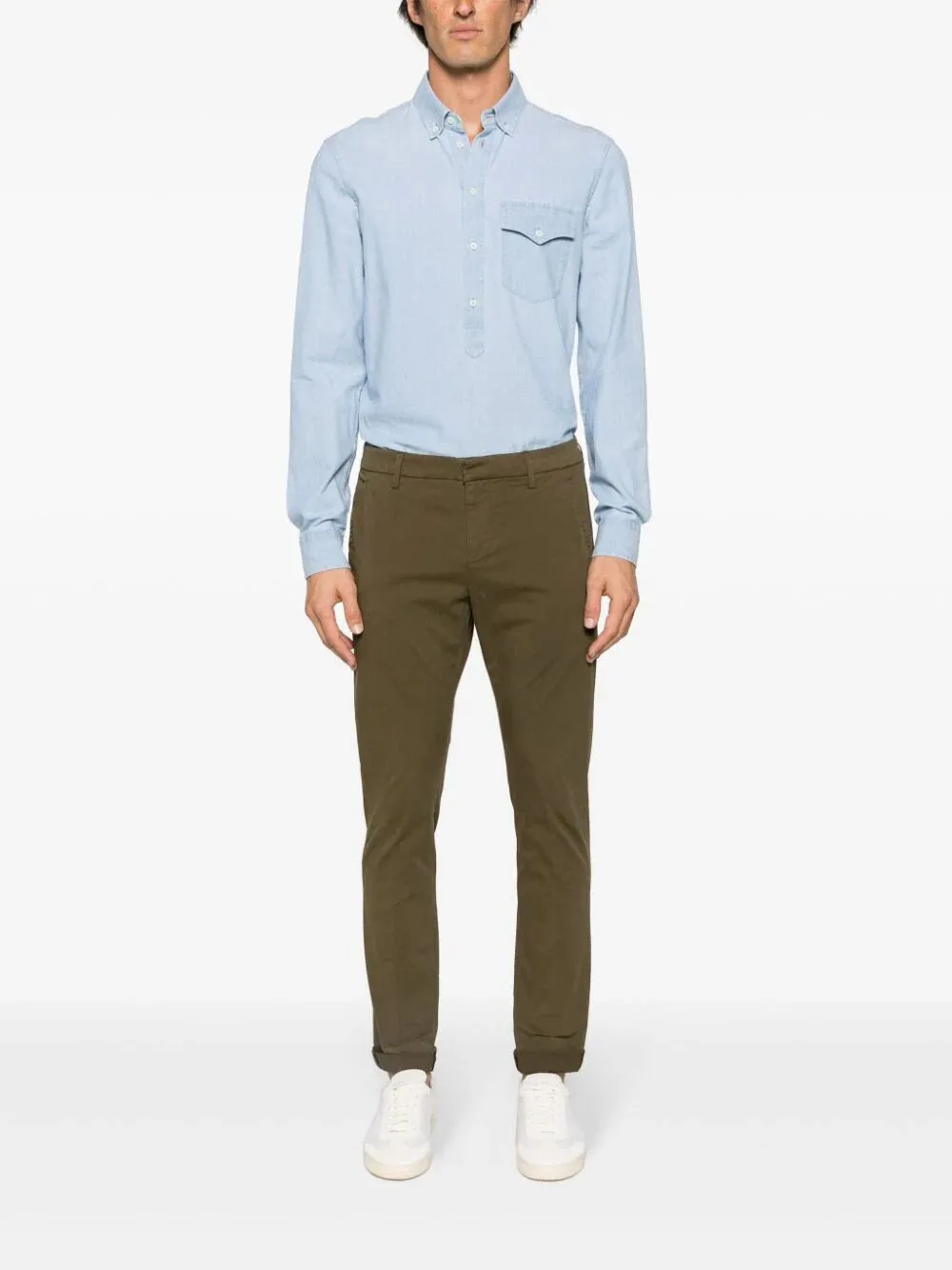 Dondup Mid-Rise Straight Leg Trousers