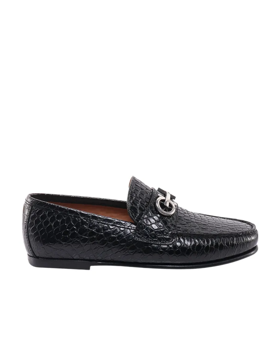 Salvatore Ferragamo Embossed Slip-On Loafers