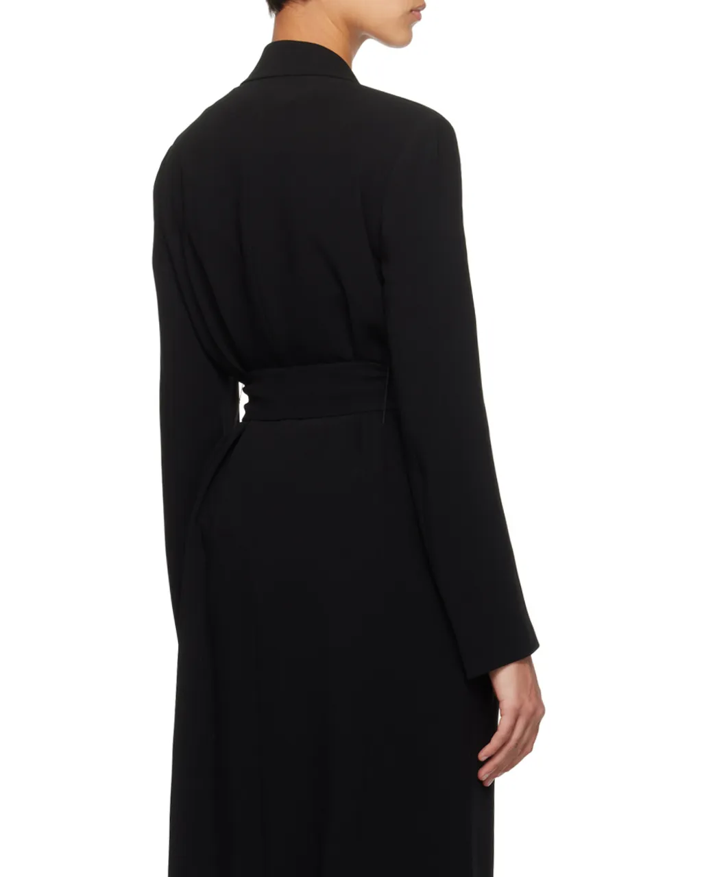 Strap-Up Long-Sleeved Coat