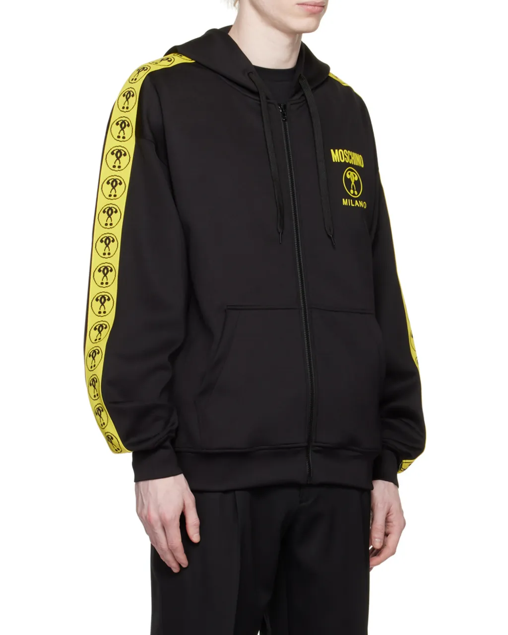 Moschino Zipped Drawstring Hoodie