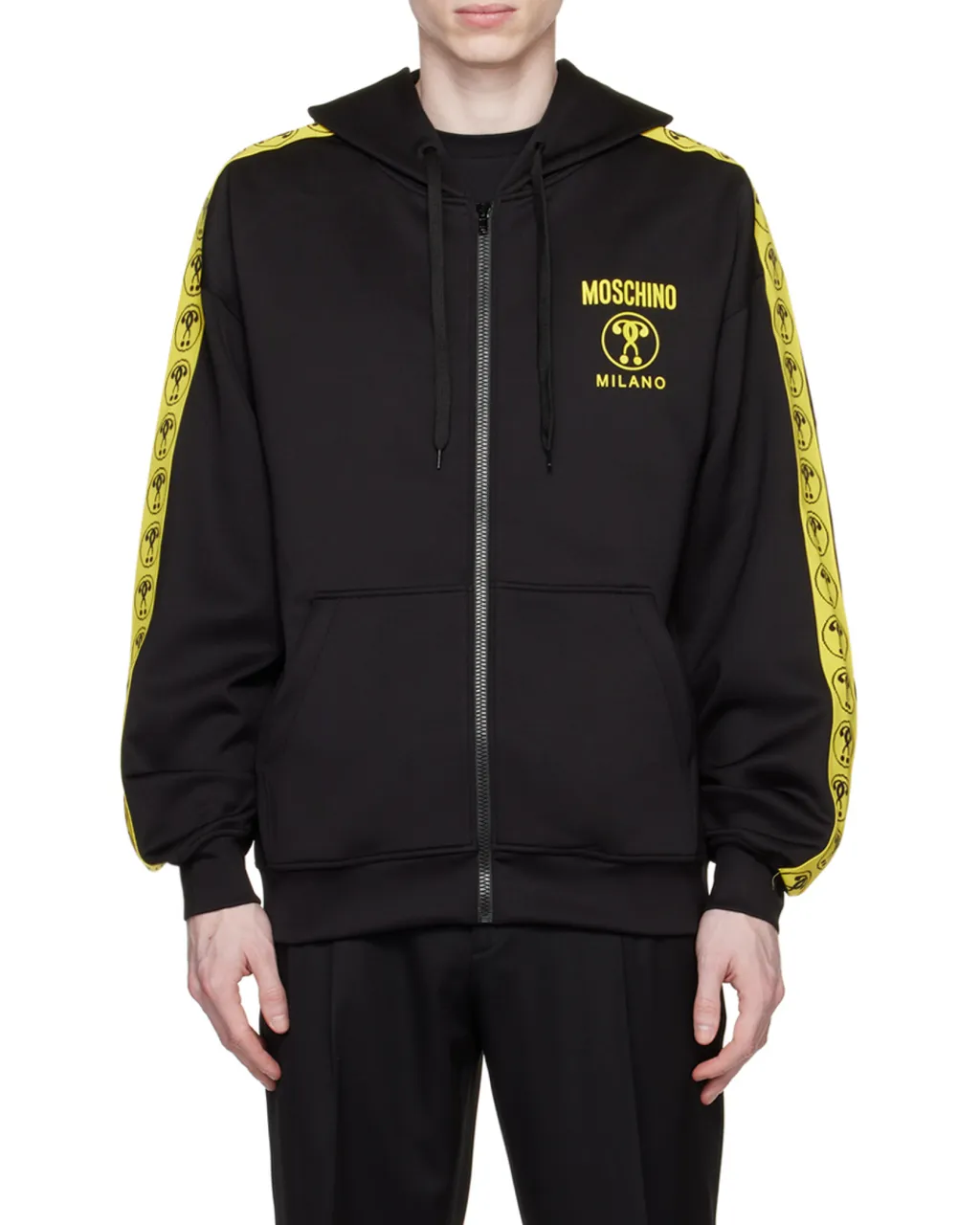 Moschino Zipped Drawstring Hoodie