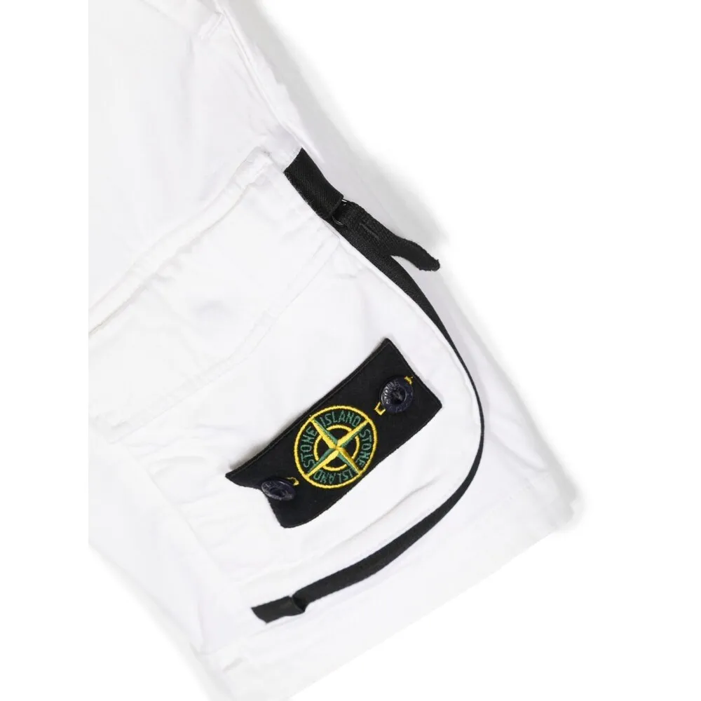 Stone Island Junior Elasticated Waistband Straight-Leg Shorts