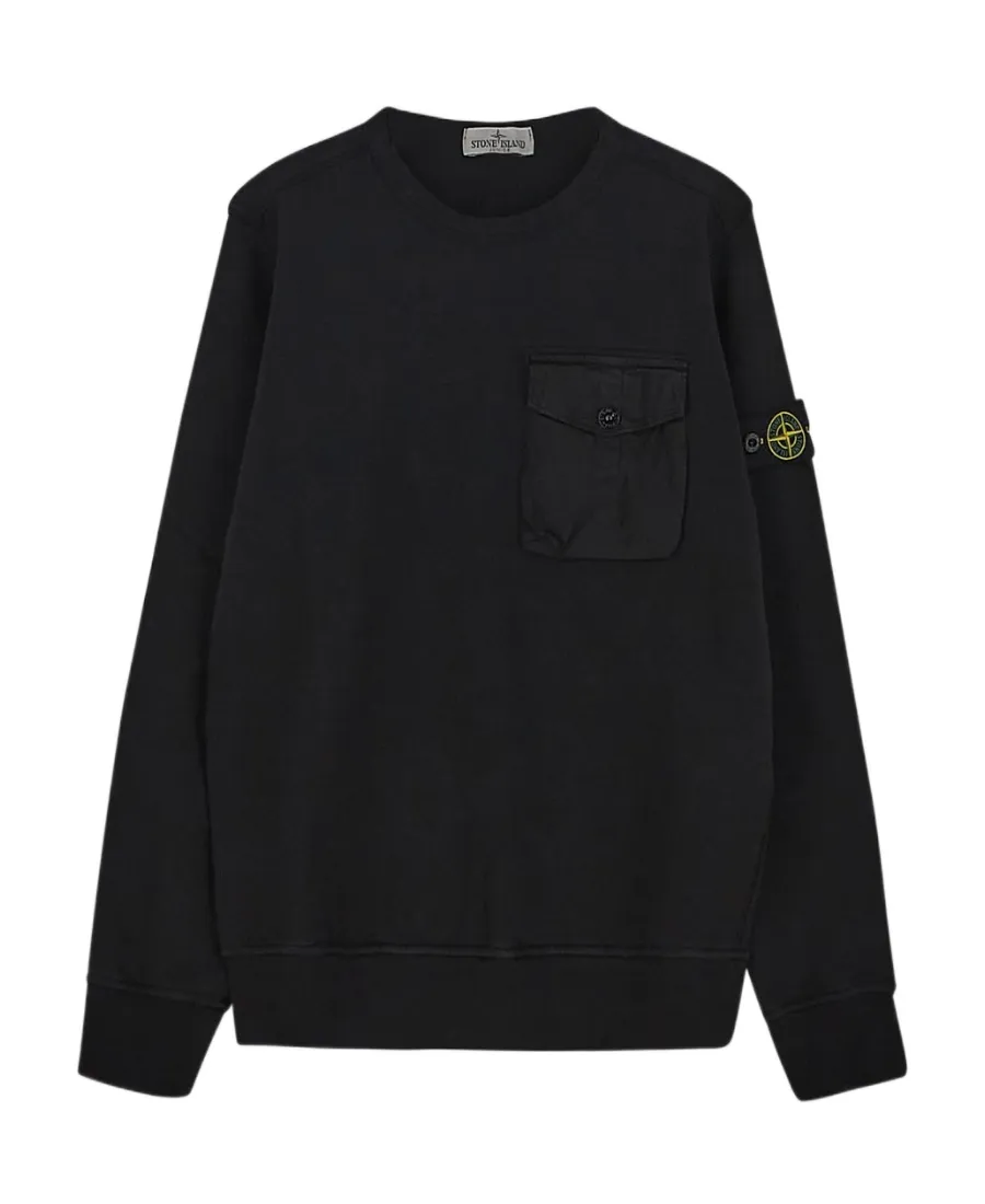 Stone Island Junior Logo-Patch Crewneck Sweatshirt