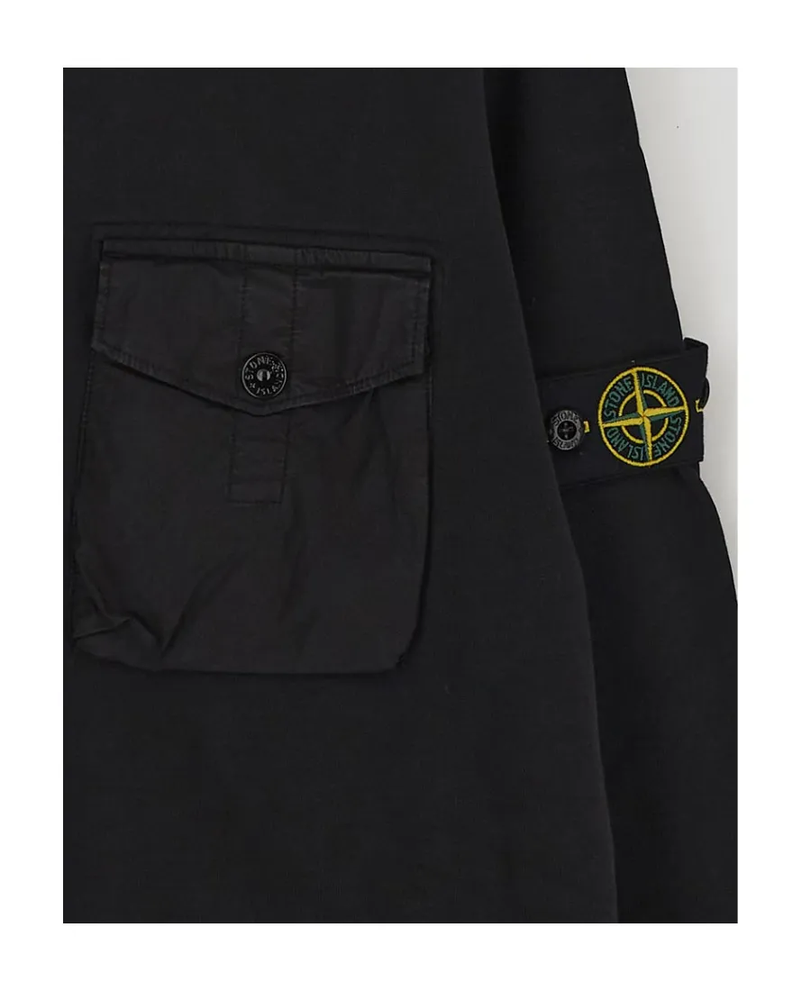 Stone Island Junior Logo-Patch Crewneck Sweatshirt