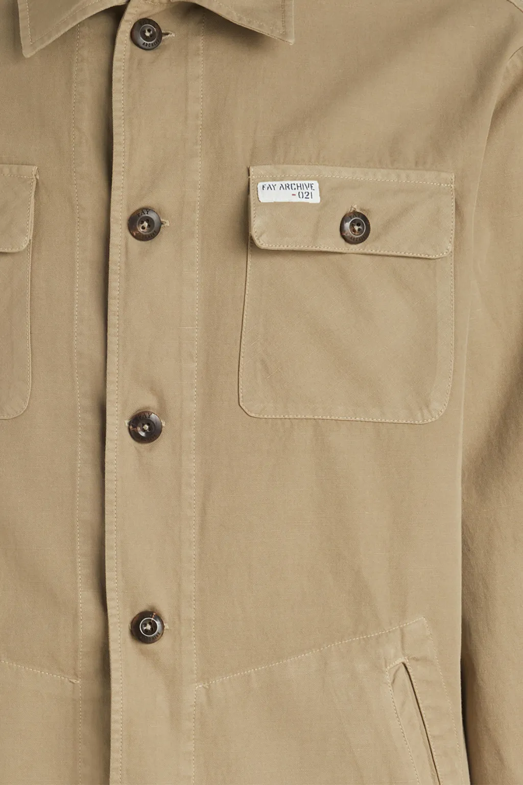 Fay Buttoned Long-Sleeved Shirt