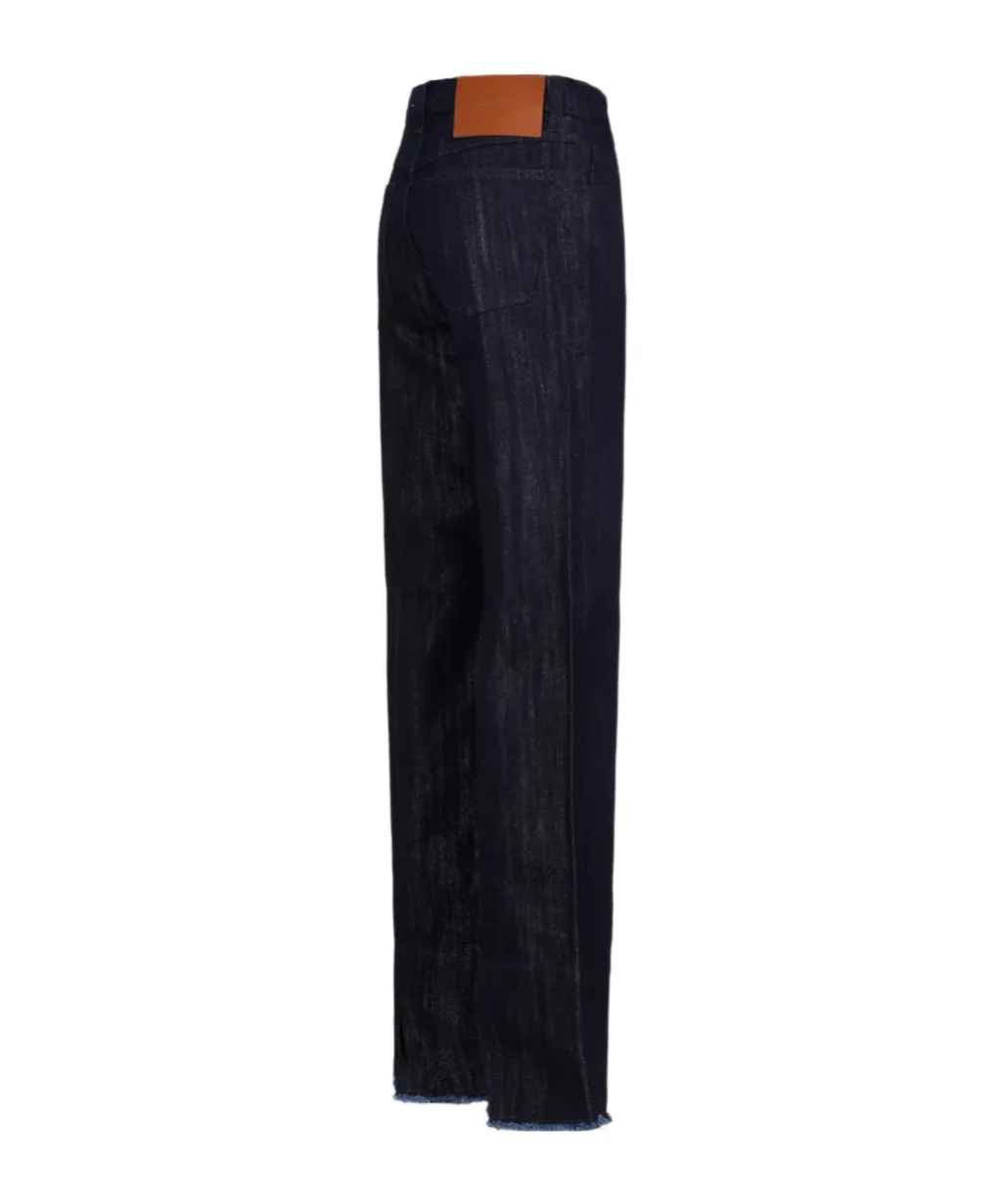 Lurex High-Rise Wide-Leg Jeans