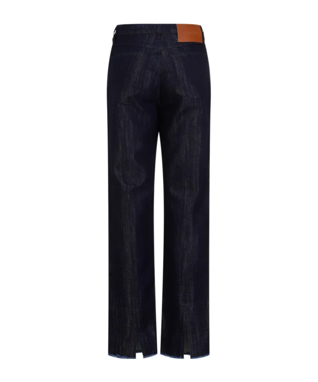 Lurex High-Rise Wide-Leg Jeans