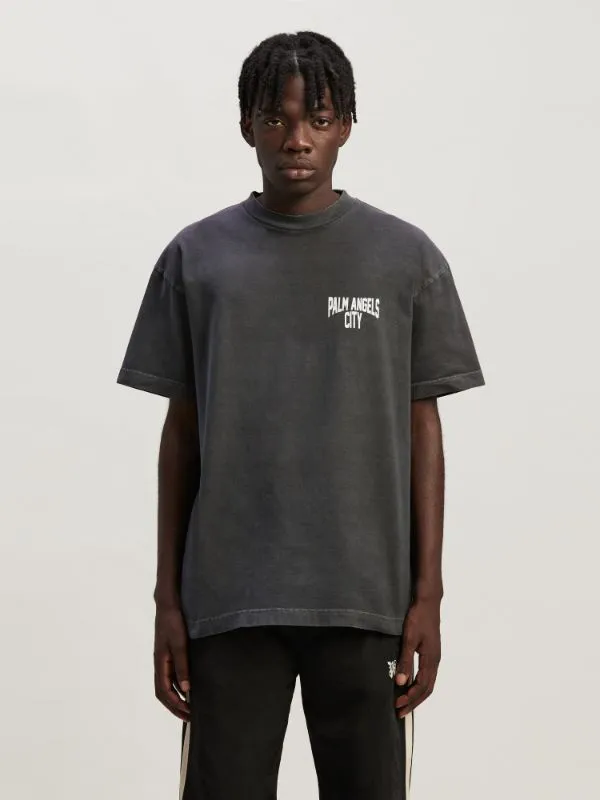 Palm Angels Logo Printed Crewneck T-Shirt