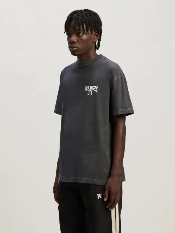 Palm Angels Logo Printed Crewneck T-Shirt