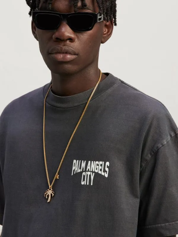 Palm Angels Logo Printed Crewneck T-Shirt