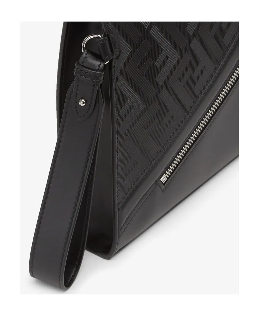 Fendi Shadow Diagonal Zipped Clutch Bag