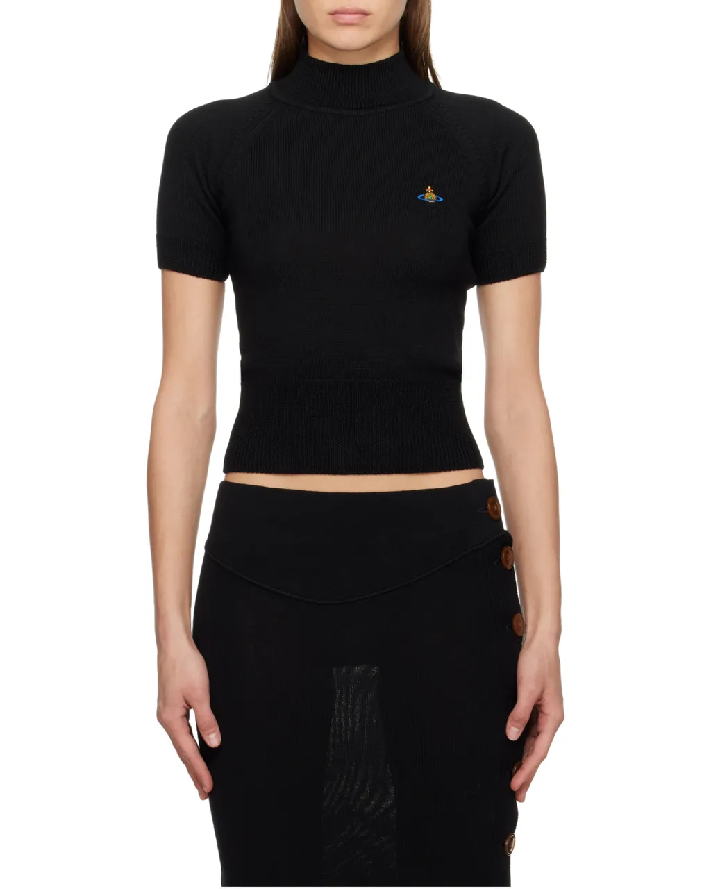 Vivienne Westwood Orb Embroidered Knitted Top