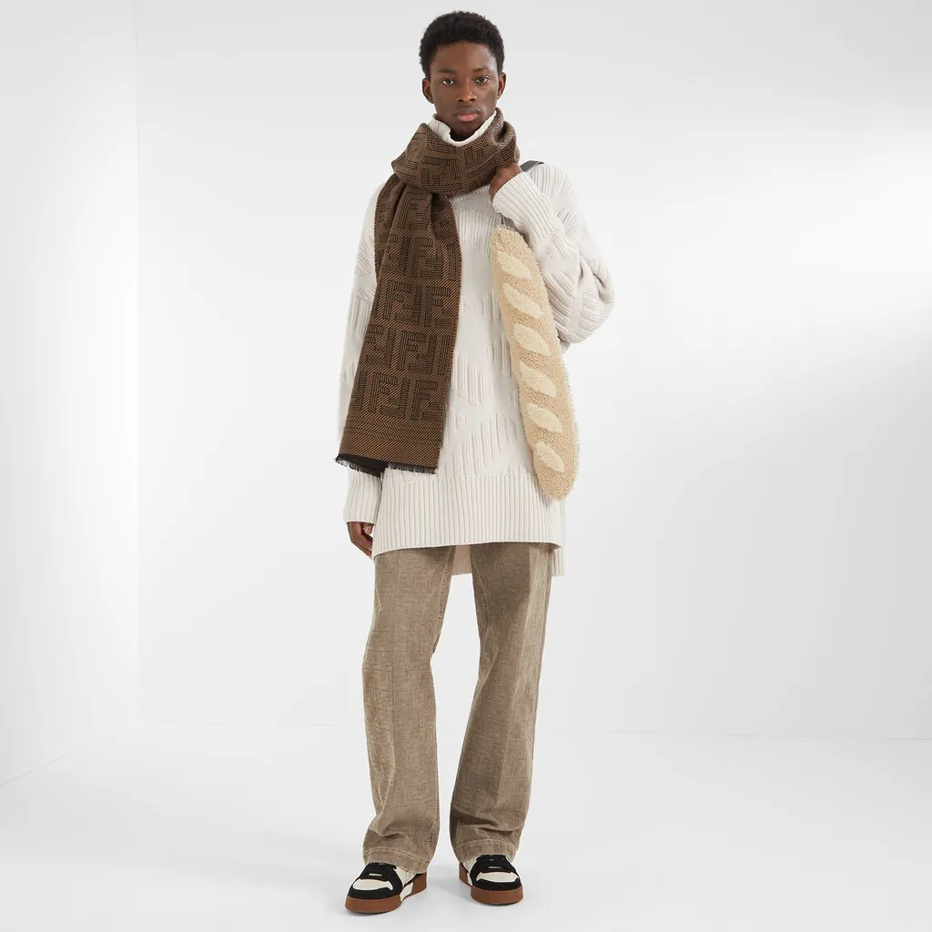 Fendi Ff Monogrammed Scarf