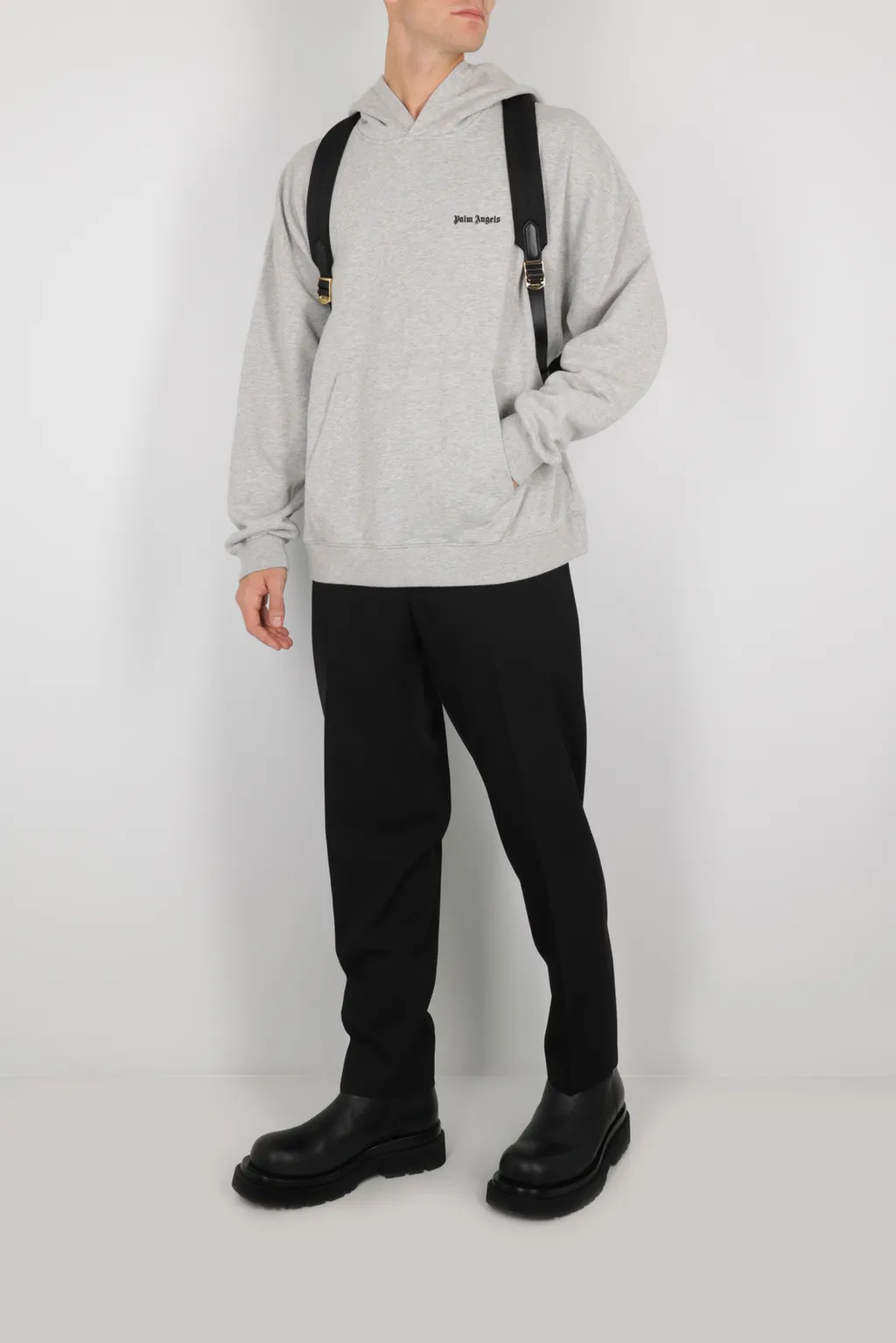 Palm Angels Logo Embroidered Hoodie