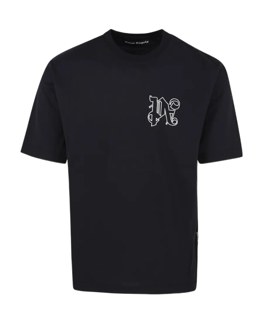 Palm Angels Pa Logo Detailed Crewneck T-Shirt