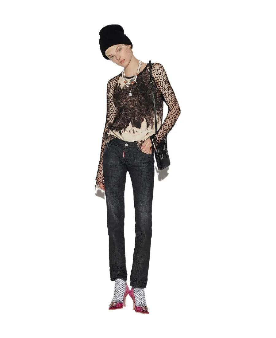 Dsquared2 Straight-Leg Distressed Jeans