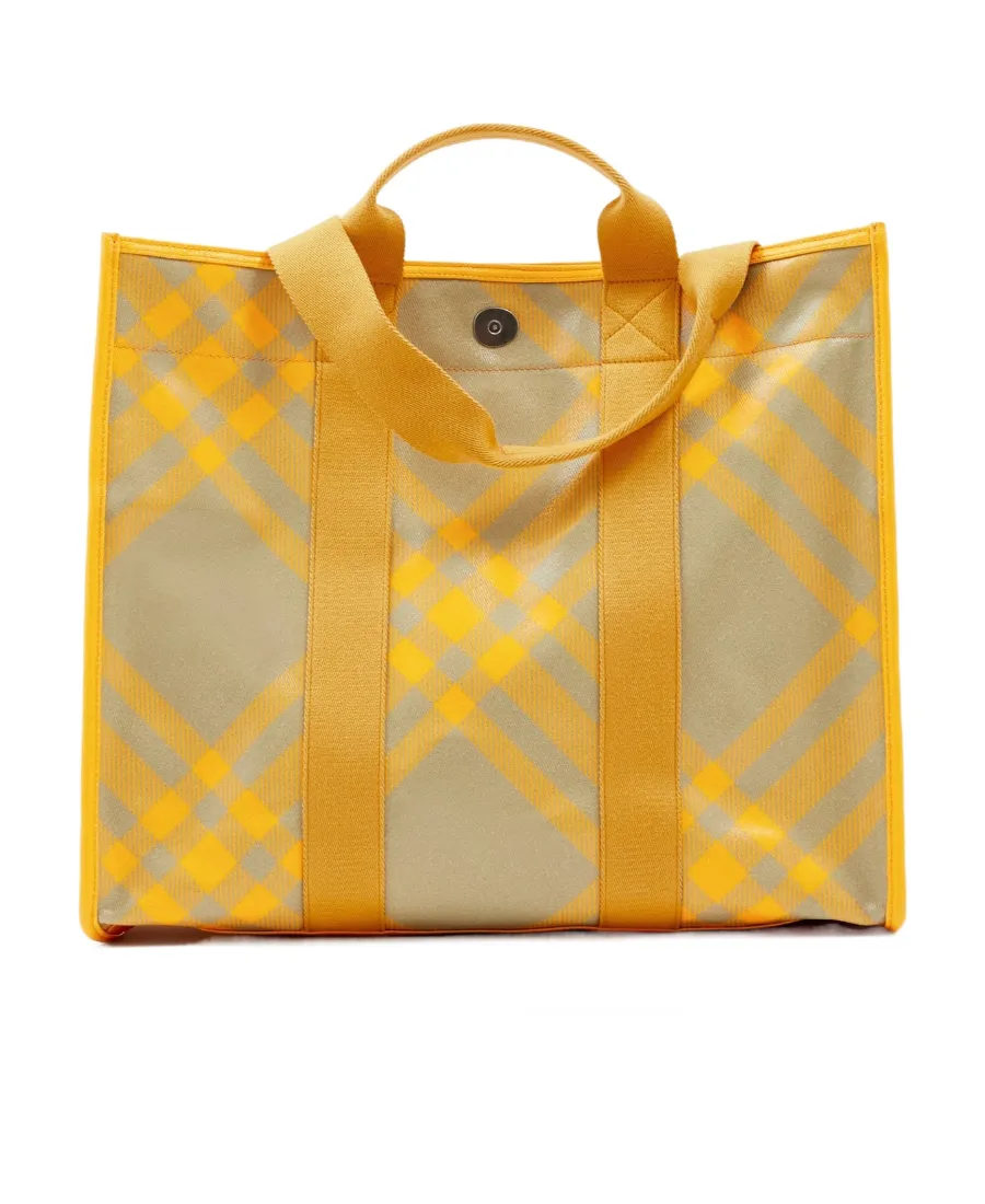 Burberry Plaid-Check Top Handle Bag